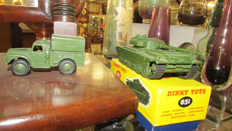 A boxed Dinky 651 centurion tank and other military vehicles. - Image 3 of 3