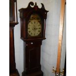 A Victorian Grandfather clock, complete but needs repair. COLLECT ONLY.