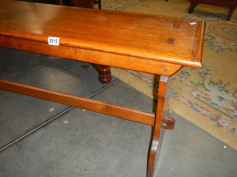 An old oak church bench in good condition. COLLECT ONLY. - Image 2 of 3