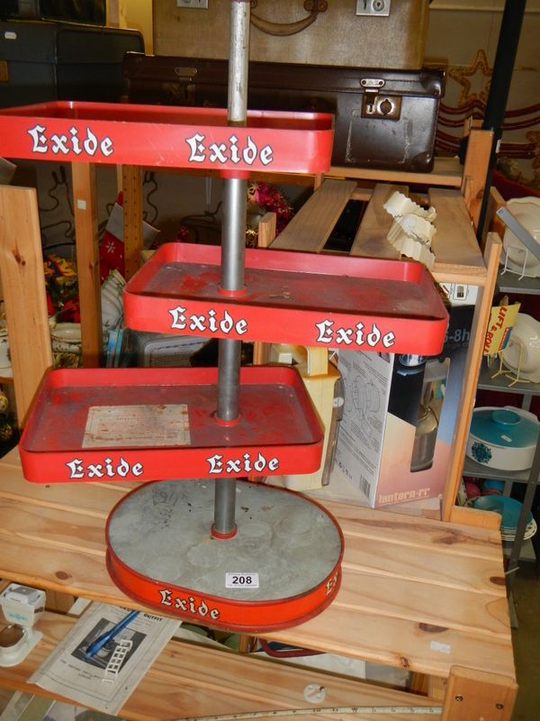 An Exide car battery advertising stand. COLLECT ONLY.