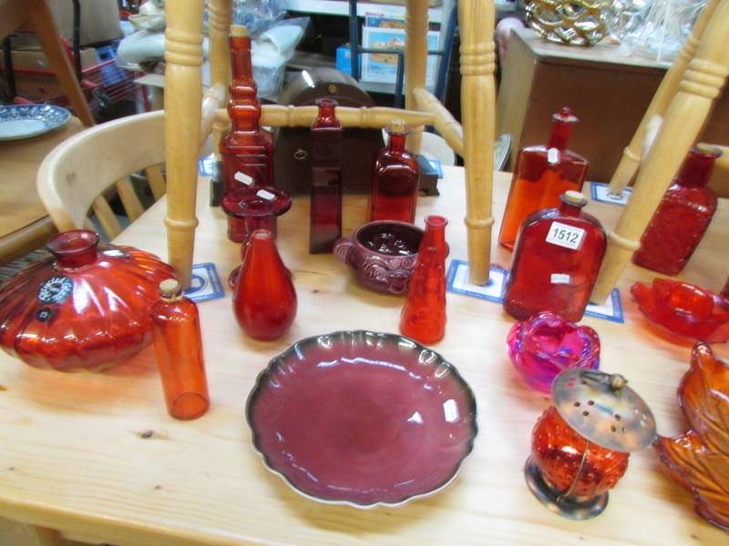 A large lot of red glass ware. COLLECT ONLY. - Image 6 of 7