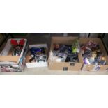 2 remote control off road cars (1 petrol engined) plus controllers & 2 boxes of spare parts (4
