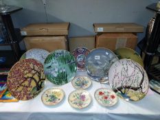 6 Franklin Mint birds and flowers of the Orient collectors plates etc