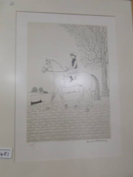 Two Vincent Haddelsey (1934-2010) Limited edition horse racing themed lithographic prints, - Image 3 of 3