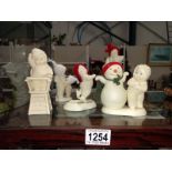 5 x Department 56 Snow babies figures including Bear Back Ride