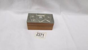 A pewter topped box made for Liberty, 10 x 5 x 4.5cm.