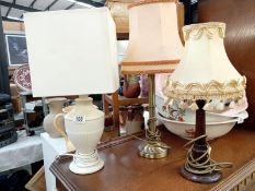 3 good lamps with shades