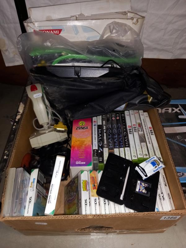 A selection of gaming gear including XBox 360 & XBox one consoles, various controllers, game discs - Image 2 of 4