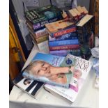 A quantity of hard back books etc, including Dame Judi Dench, Dickie Bird, Dame Barbara Windsor etc
