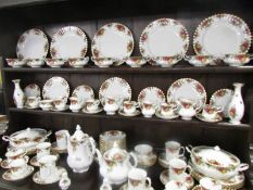 In excess of 100 pieces of Royal Albert Old Country roses table ware, COLLECT ONLY.