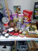 A quantity of collectors tins