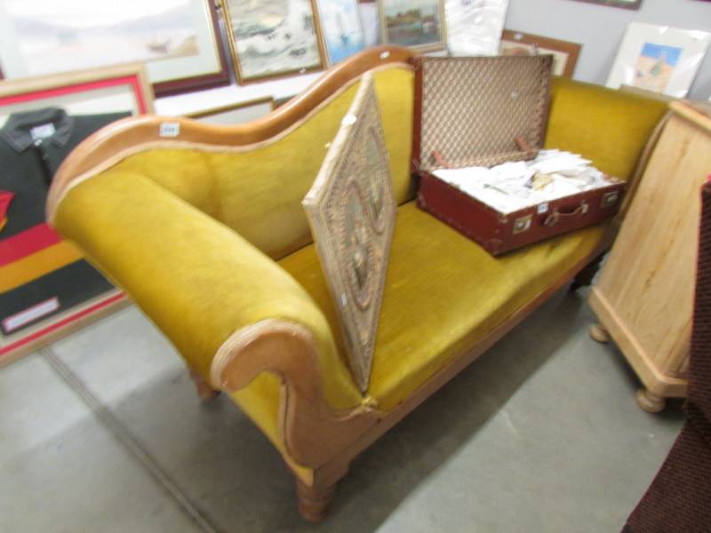 A late Victorian double ended chaise longue, COLLECT ONLY.