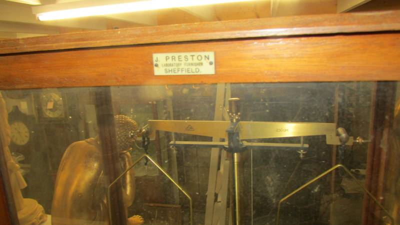 A cased set of Preston Laboratories apothecary scales, COLLECT ONLY. - Image 3 of 3