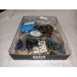 A box of assorted beads for jewellery making