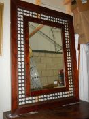 A large mahogany framed mirror, 90 x 120 cm, COLLECT ONLY.