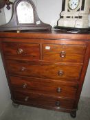 A Victorian mahogany 2 over three chest of drawers, COLLECT ONLY.