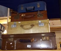 4 vintage suitcases A/F