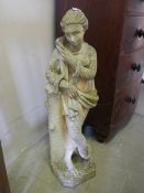 An old garden statue, 95cm, in good condition, COLLECT ONLY.
