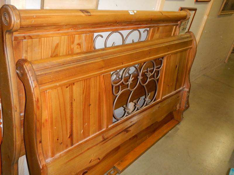 A Pine bed surround. COLLECT ONLY.