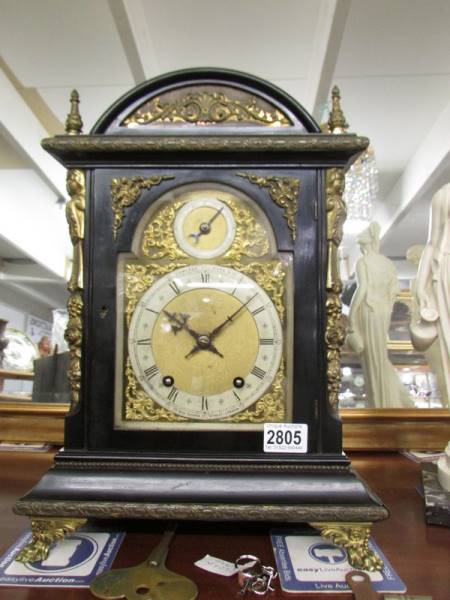 A bracket clock. COLLECT ONLY.