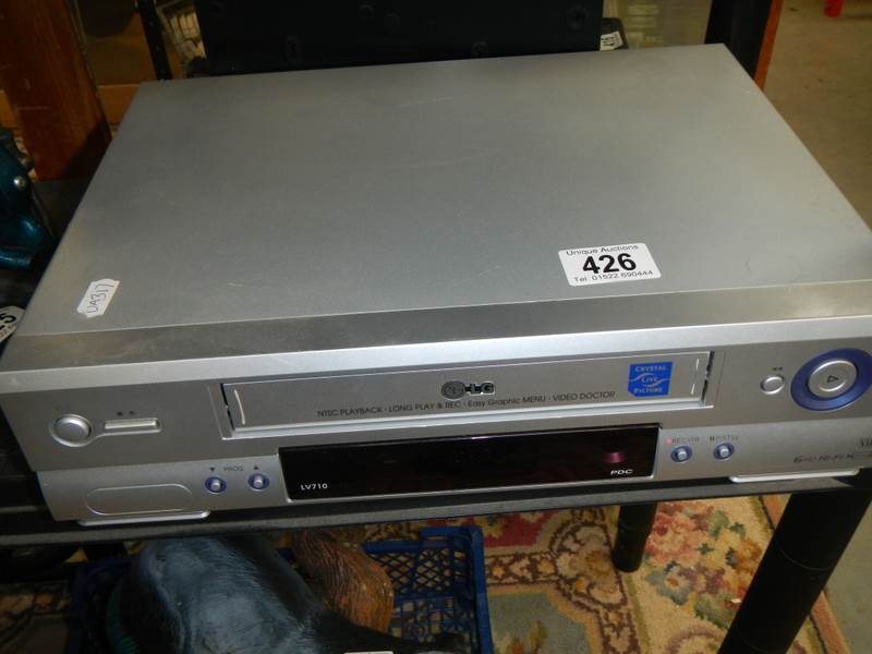 An LG VHS player