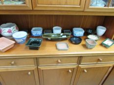 18 assorted ceramic dishes. COLLECT ONLY.