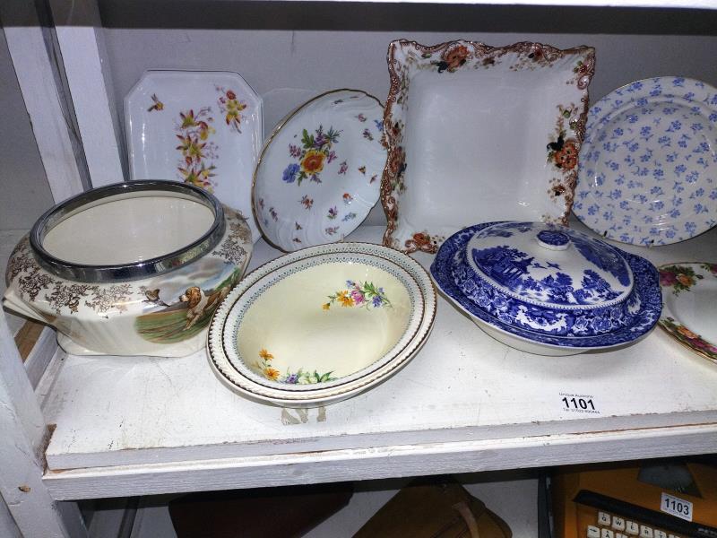 A mixed lot of ceramics including tureen, dishes & cake stand etc. - Image 2 of 3
