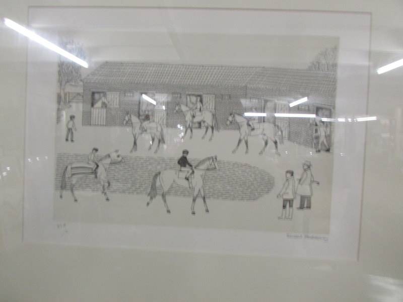 Two Vincent Haddelsey (1934-2010) Limited edition horse racing themed lithographic prints, - Image 2 of 3