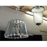 2 glass/plastic lampshades