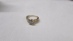 A 9ct gold diamond cluster ring, size P. Total 3.3 grams.