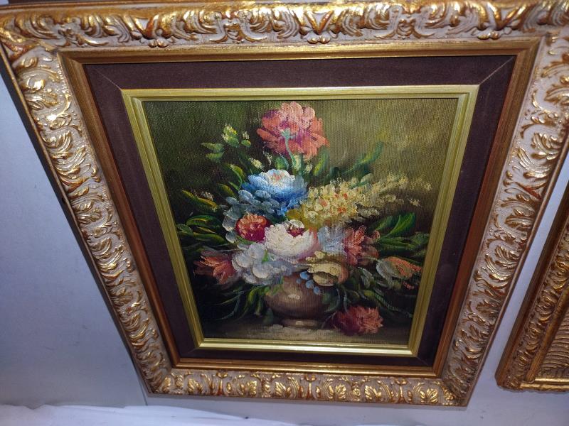 4 gilt framed paintings on canvas and board - Image 4 of 5