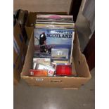 A box of LP's & CD's, including pop, musicals & classical etc.