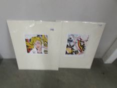 Roy Lichtenstein (1923-1997) Pair of prints one entitled 'M-Maybe (A girl's picture)'