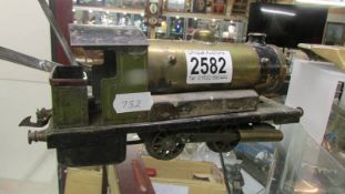 A Bowman live steam engine, incomplete for spares or repair.