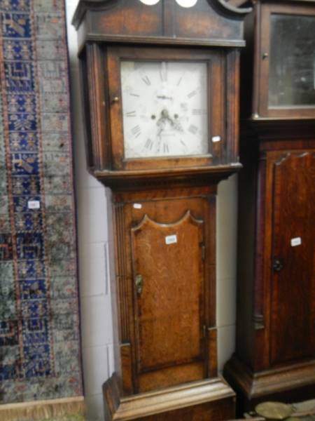 A 19th century John Fernal Wrexham 8 daty lon case clock, pendulum needs attention, with weights,
