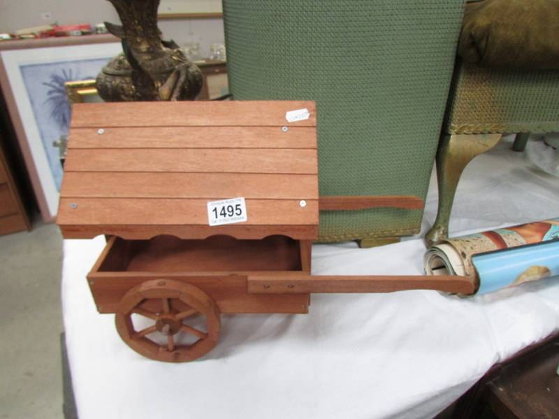 A model wooden cart.