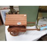 A model wooden cart.