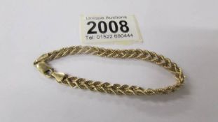 A 9ct gold bracelet, 4.6 grams.