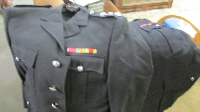 Three uniforms and two caps. COLLECT ONLY.