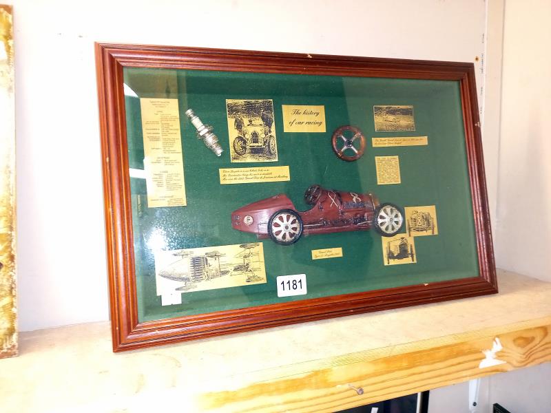 A history car racing display 53cm x 34cm COLLECT ONLY - Image 2 of 2