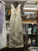 A Louis Vuitton silver/grey women's sleeveless evening dress, size 35, Made in France, original bag.