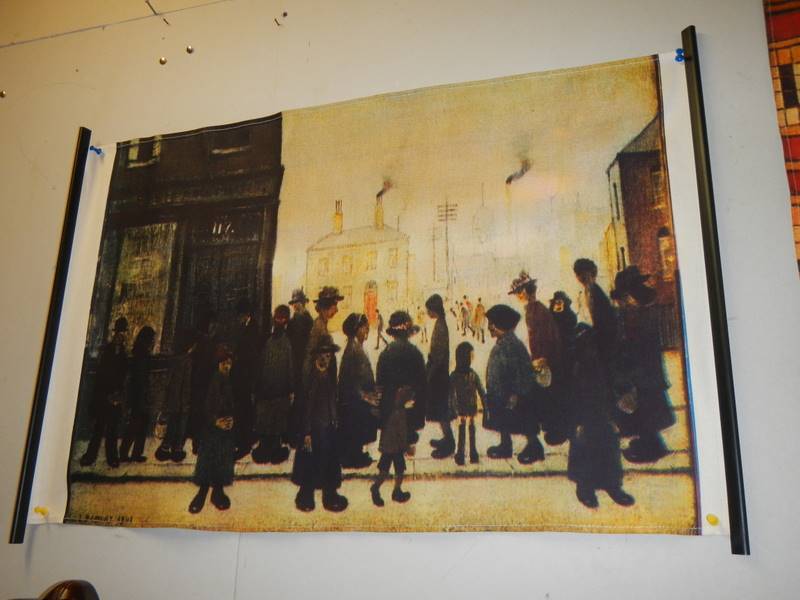 Two L S Lowry prints on silk. - Image 2 of 3