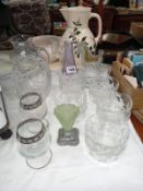 A selection of ornamental glassware, drinking glasses & dessert bowls etc.