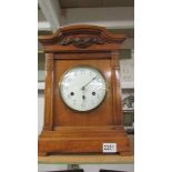 An oak eight day bracket clock,
