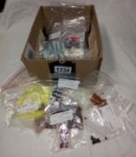 A box of assorted beads for jewellery making