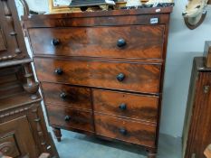 A Victorian mahogany chest of drawers. COLLECT ONLY.