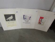 Pablo Picasso (1881-1973) Three lithographic prints of which two are plate signed,