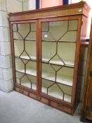 A period mahogany astragal glazed book case top, 110 x 31 x 132 cm tall. COLLECT ONLY.