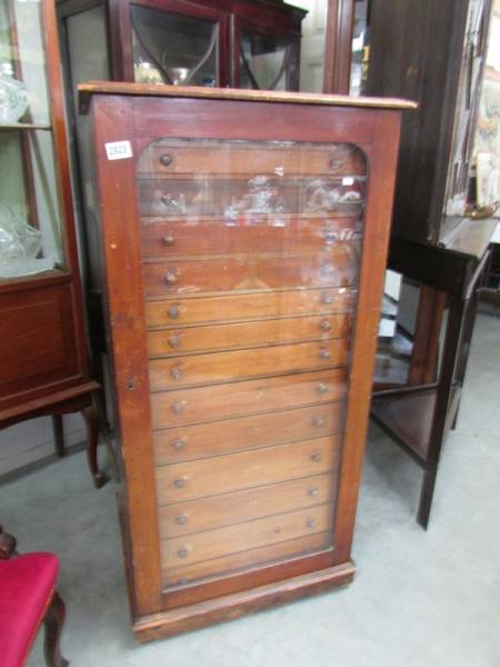 A Victorian mahogany collector's cabinet, COLLECT ONLY.