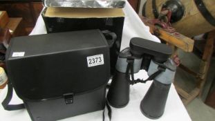 A boxed and cased pair of Alpex 30 x 60 binoculars.